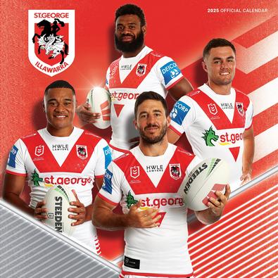 2025 NRL St George Illawarra Dragons Calendar cover