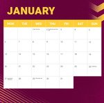 2025 NRL Brisbane Broncos Calendar alternate 2