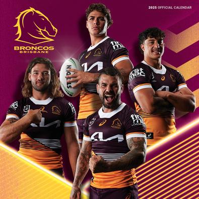 2025 NRL Brisbane Broncos Calendar cover