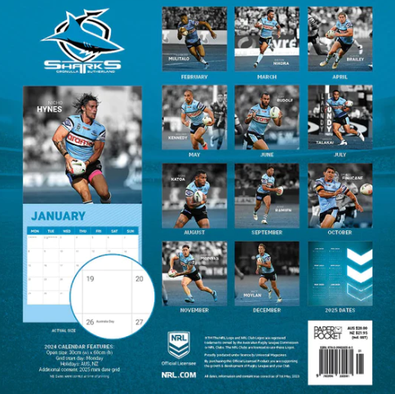 2024 NRL Cronulla Sharks Calendar - Isubscribe.com.au