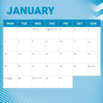 2025 NRL Cronulla Sharks Calendar alternate 2