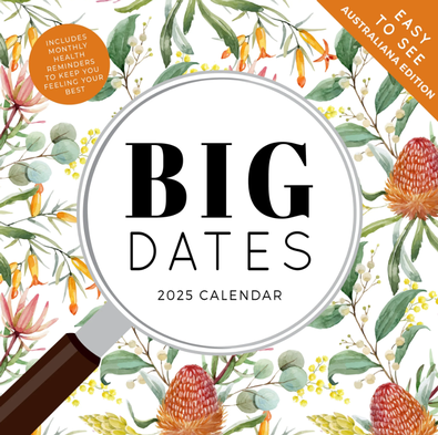 2025 Big Dates Easy to See Australiana Calendar cover