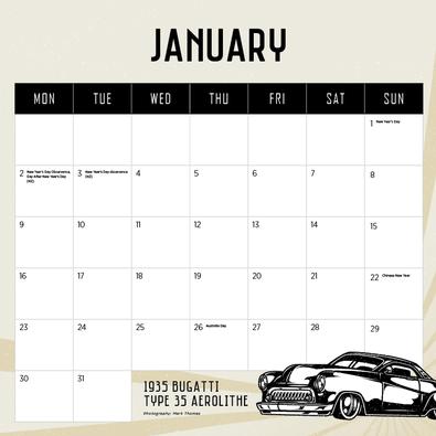 2023 Classic Cars Calendar - isubscribe.com.au
