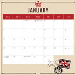 2025 London Calendar alternate 2