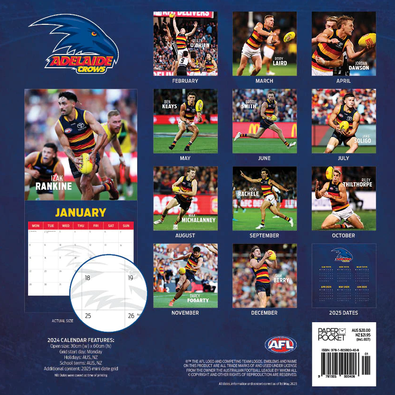 2024 AFL Adelaide Crows Calendar - isubscribe.com.au