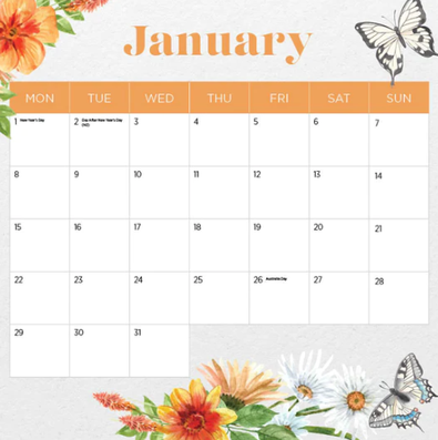 2024 Butterflies Calendar - isubscribe.com.au