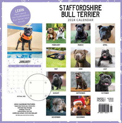 2024 Staffordshire Bull Terriers Calendar Isubscribe    Staffordshire Bull Terriers Cale Aug 2023 3 