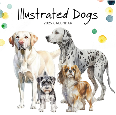 2025 Illustrated Dogs Calendar cover