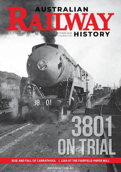 Australian Railway History magazine cover