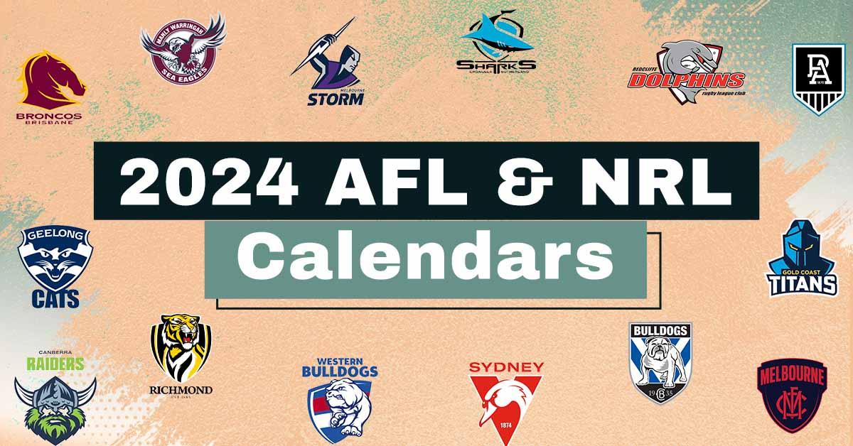 2024 AFL & NRL Calendars