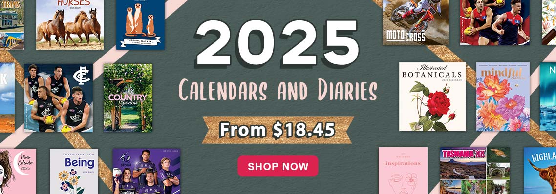 2025 Calendars & Diaries available now, from $18.45