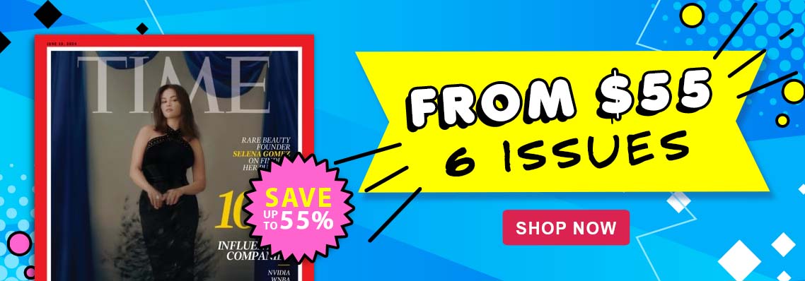 Save up to 55% with Time magazine